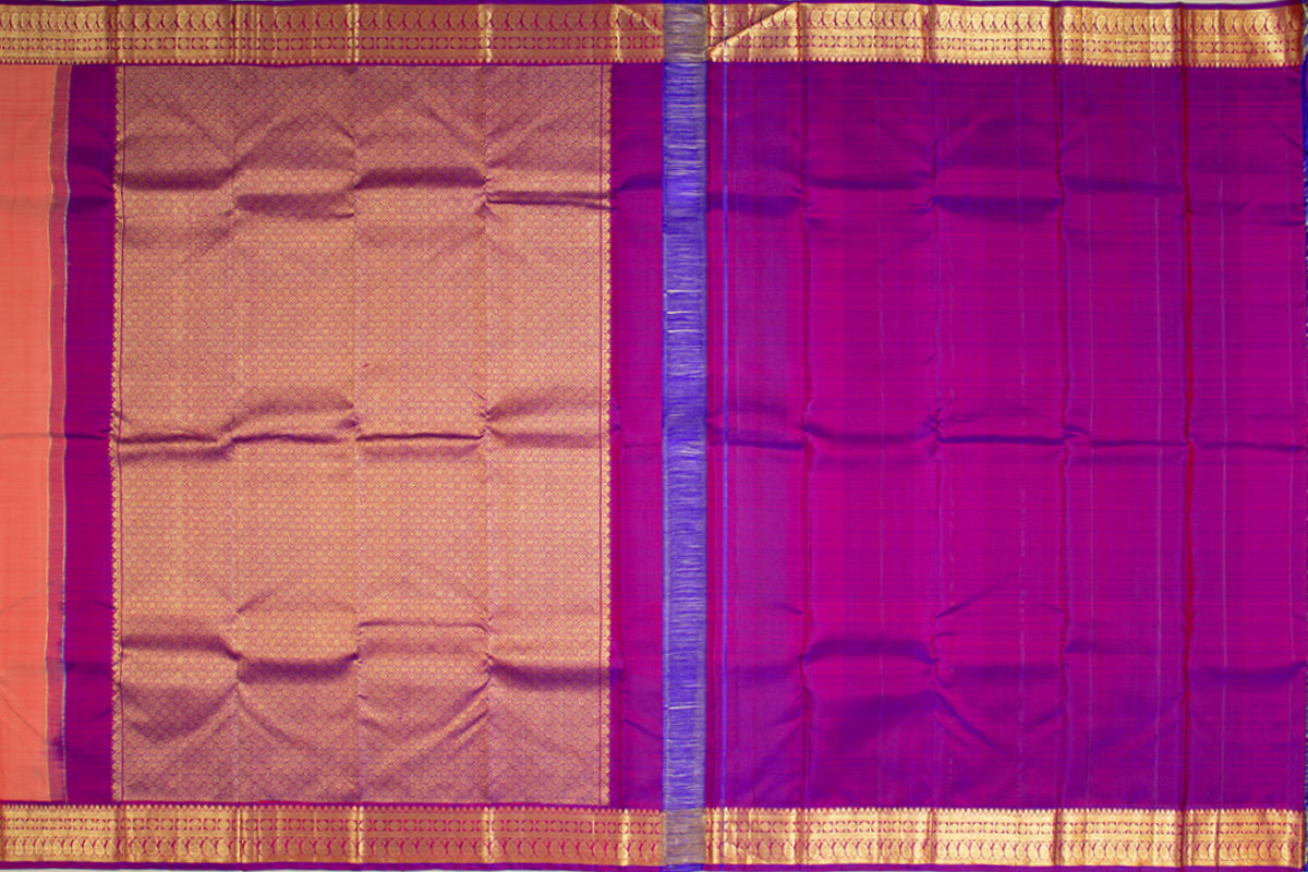 Kanchipuram Silk Butta Peach Saree