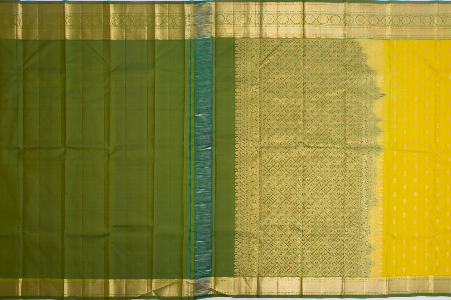 Taranga Kanchi Silk Butta Green Saree