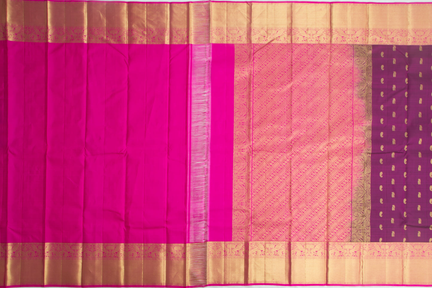 Taranga Kanchi Silk Butta Purple Saree