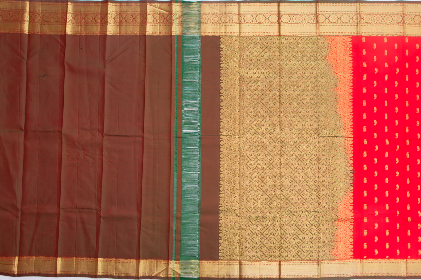 Taranga Kanchi Silk Butta Red Saree