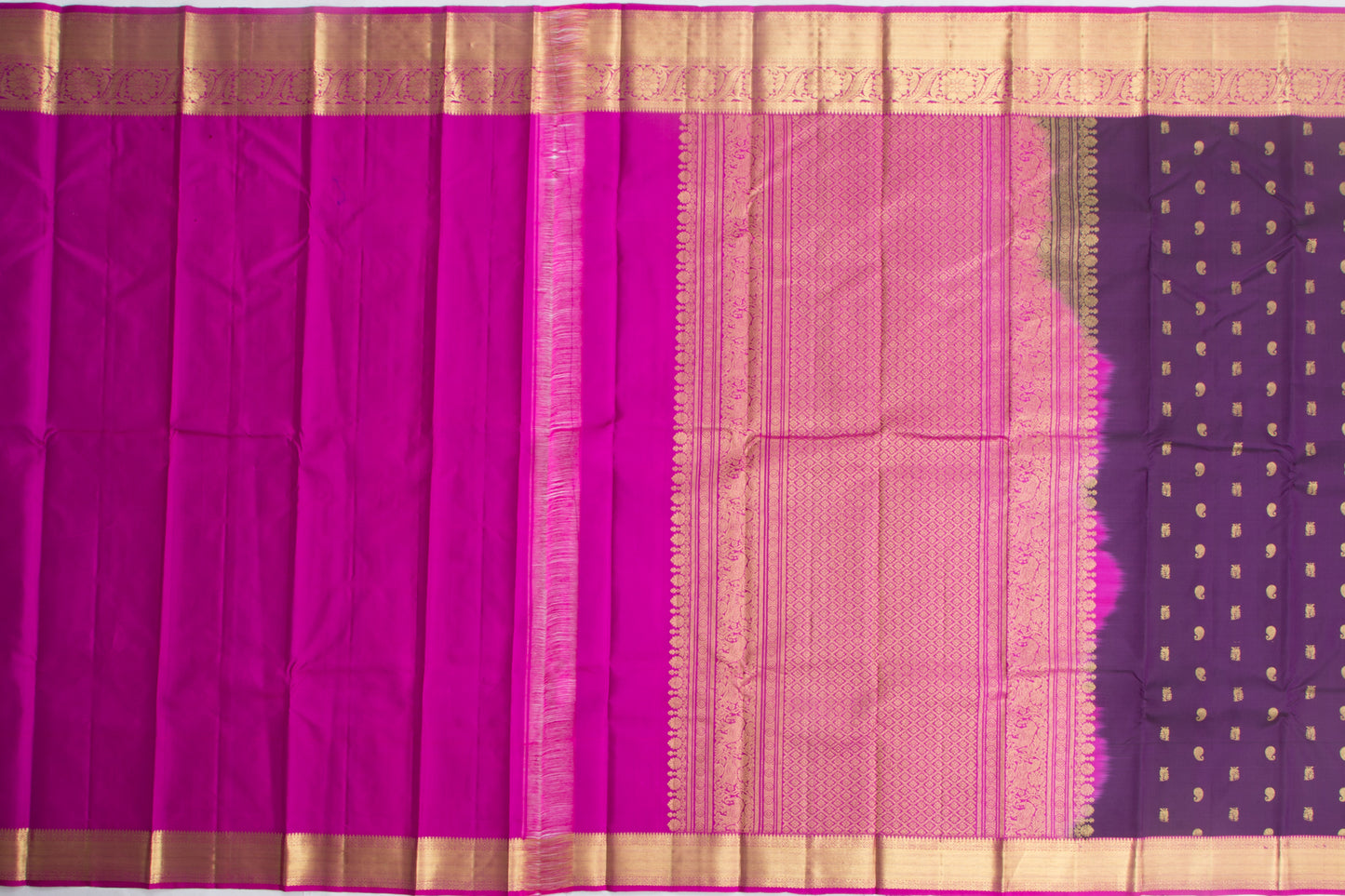 Taranga Kanchi Silk Butta Purple Saree