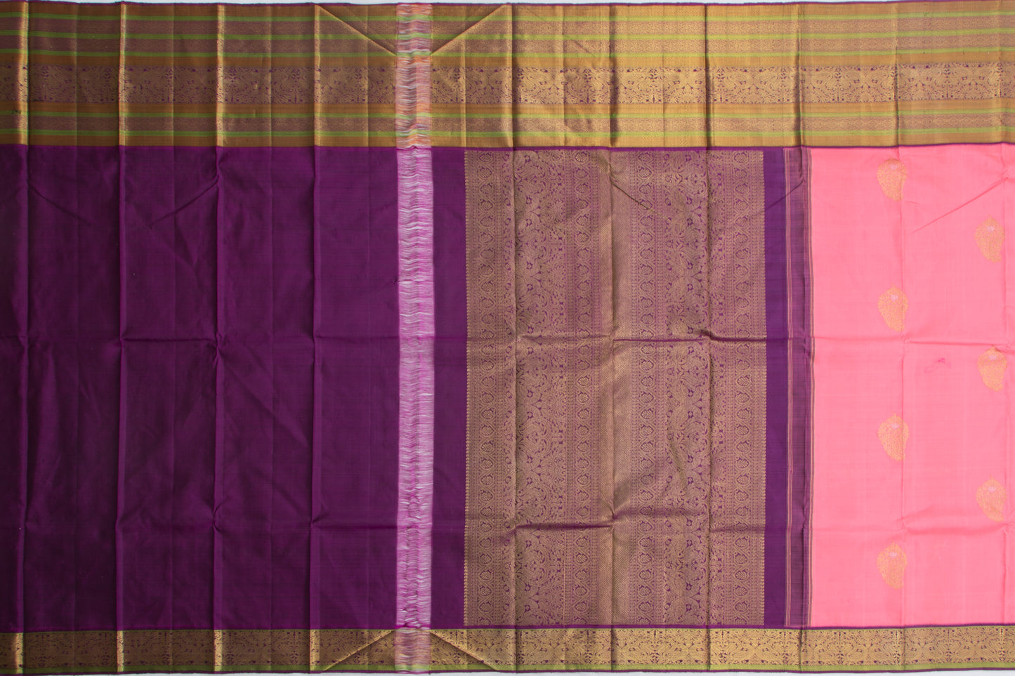 Kanchipuram Silk Butta Candy Pink Saree