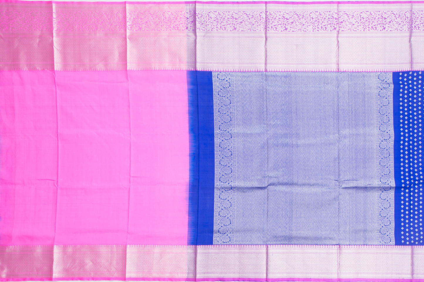 Venkatagiri Silk Butta Royal Blue Saree