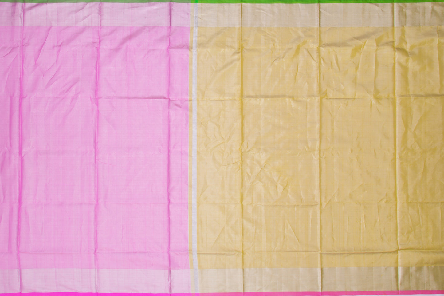 Venkatagiri Silk Tissue Plain Gold Saree