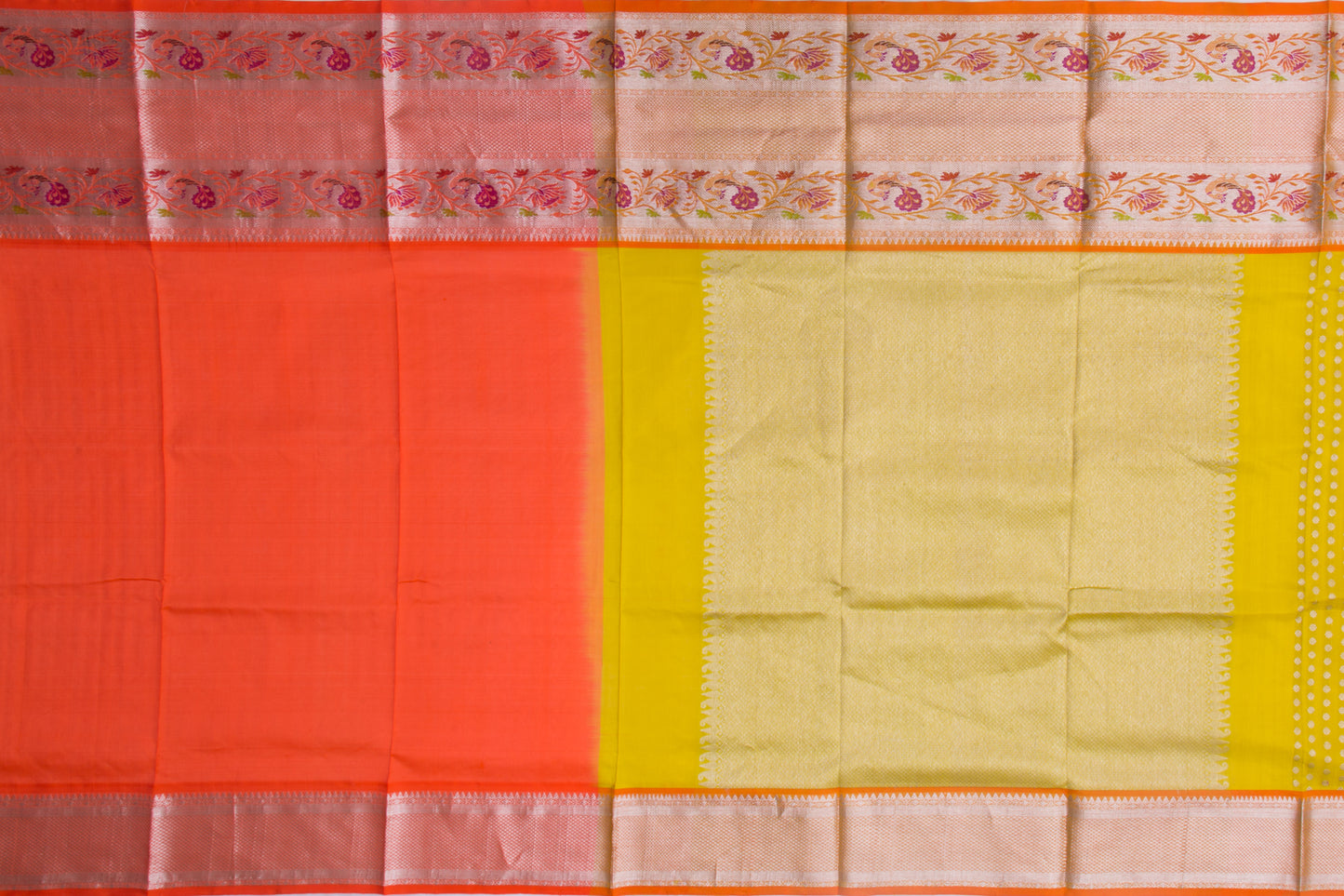 Venkatagiri Silk Brocade Yellow Saree