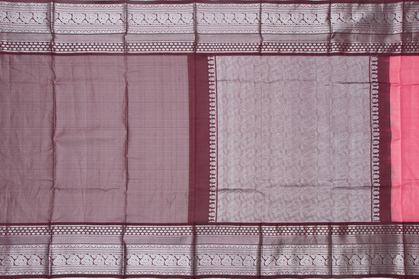 Venkatagiri Silk Checks Pink Saree