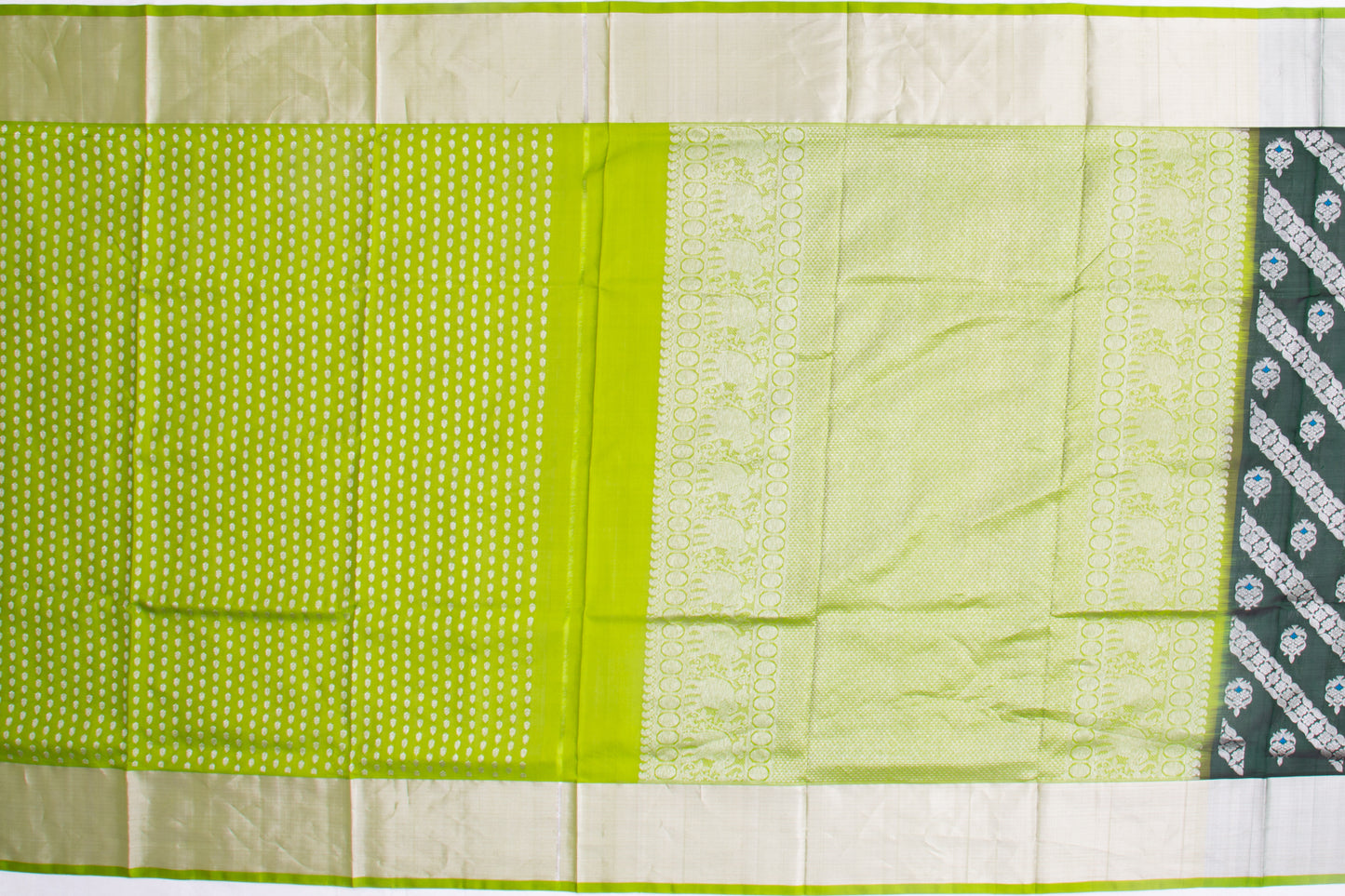 Venkatagiri Silk Brocade Dark Green Saree