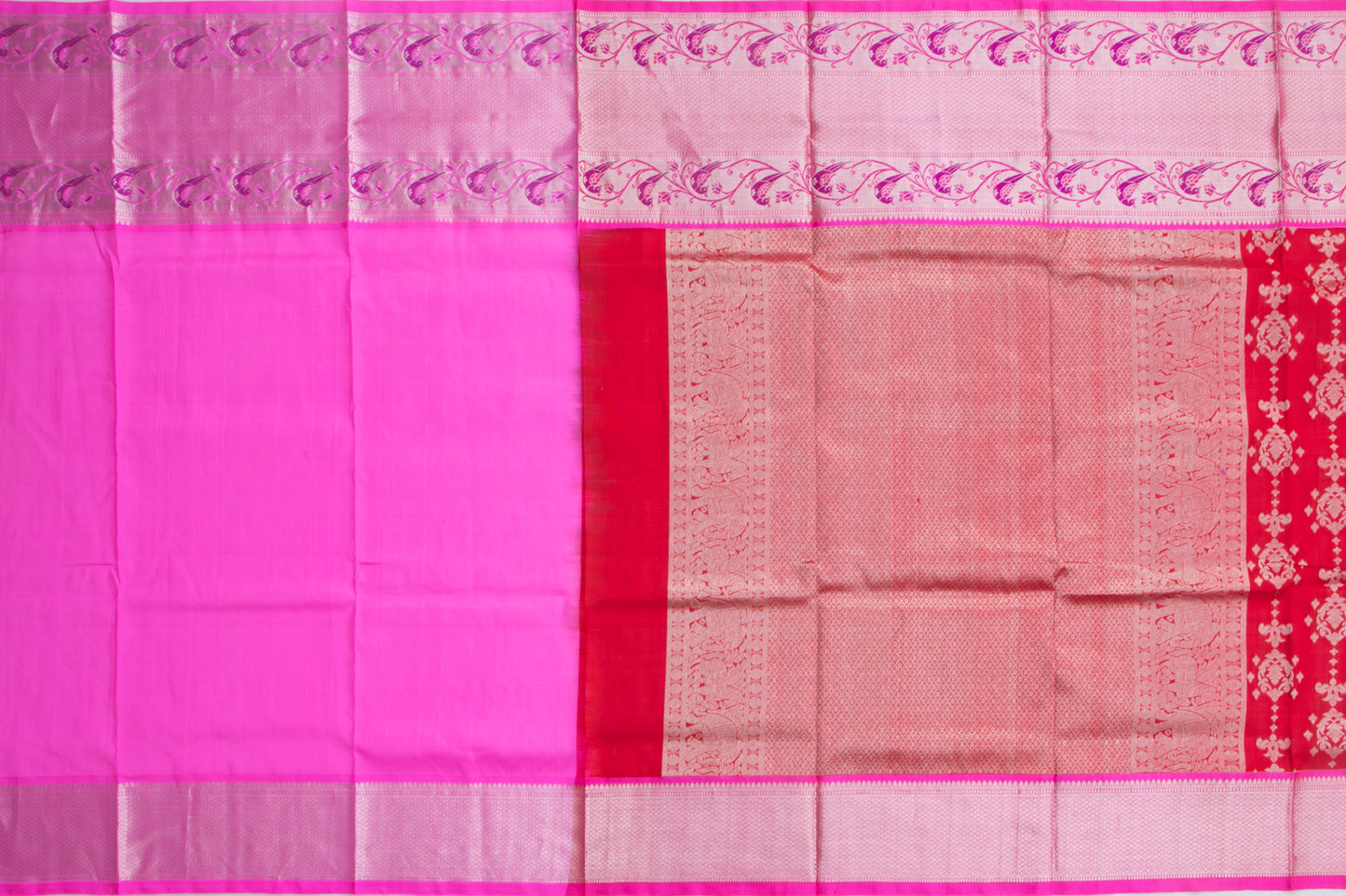 Venkatagiri Silk Brocade Red Saree