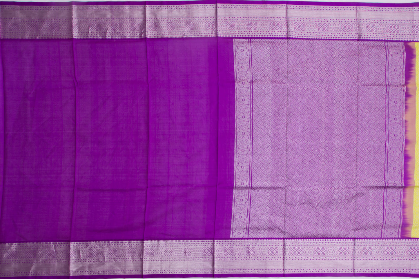 Venkatagiri Silk Brocade Neon Green Saree