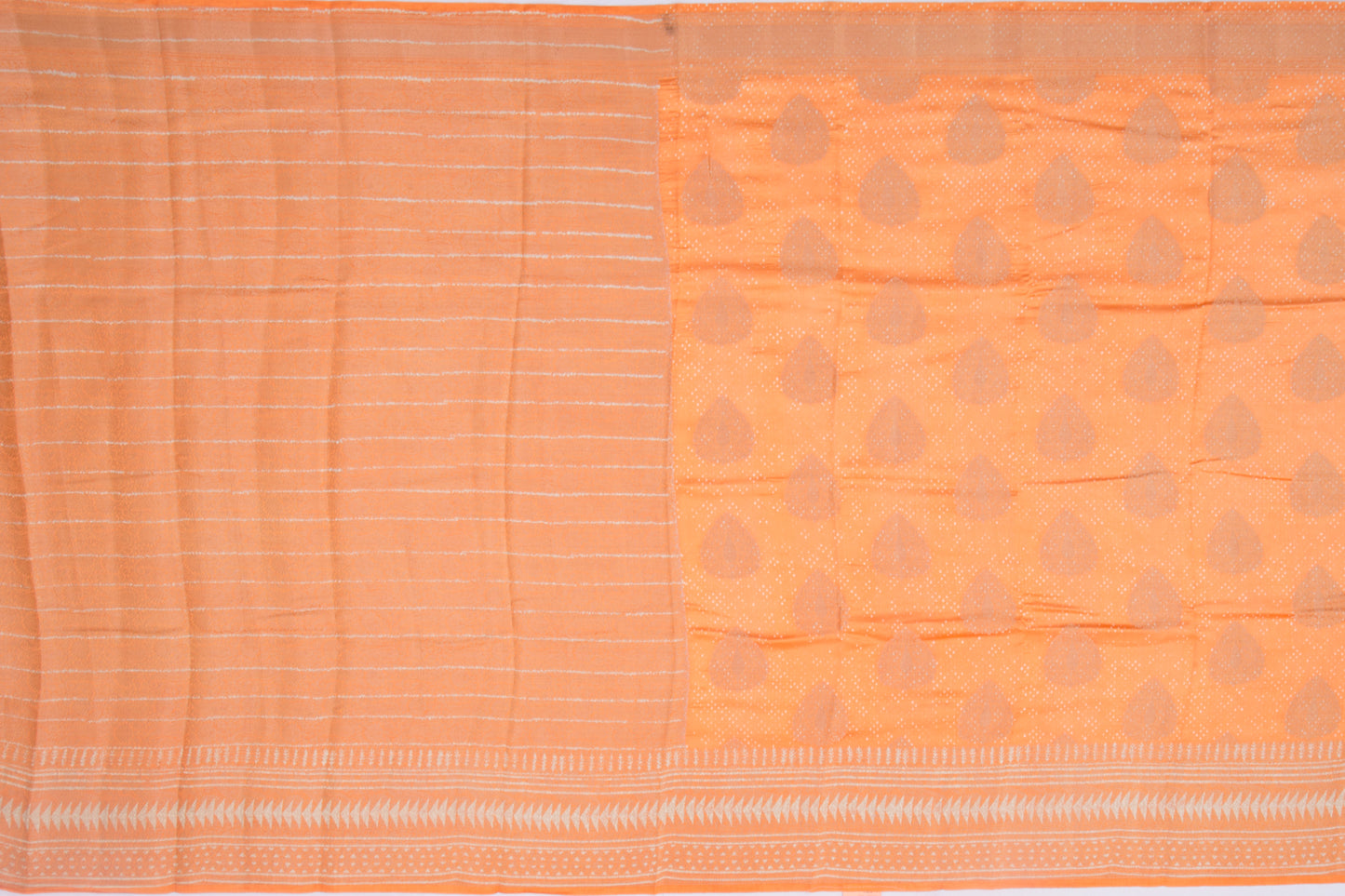 Chiniya Silk Butta Orange Saree