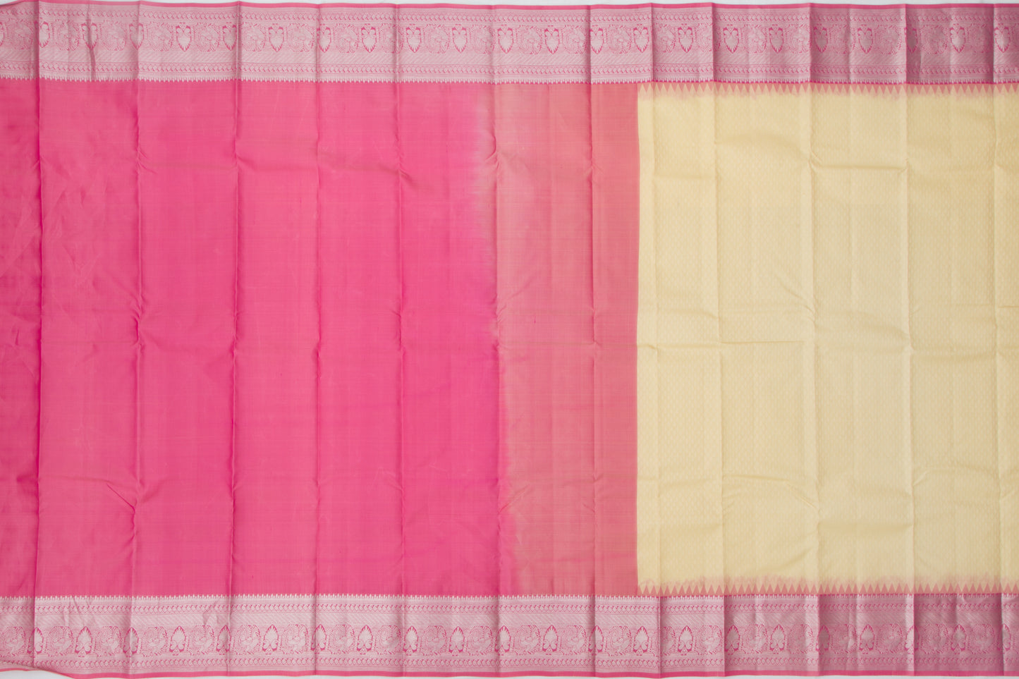 Taranga Kanchi Silk Jacquard Pastel Yellow Saree