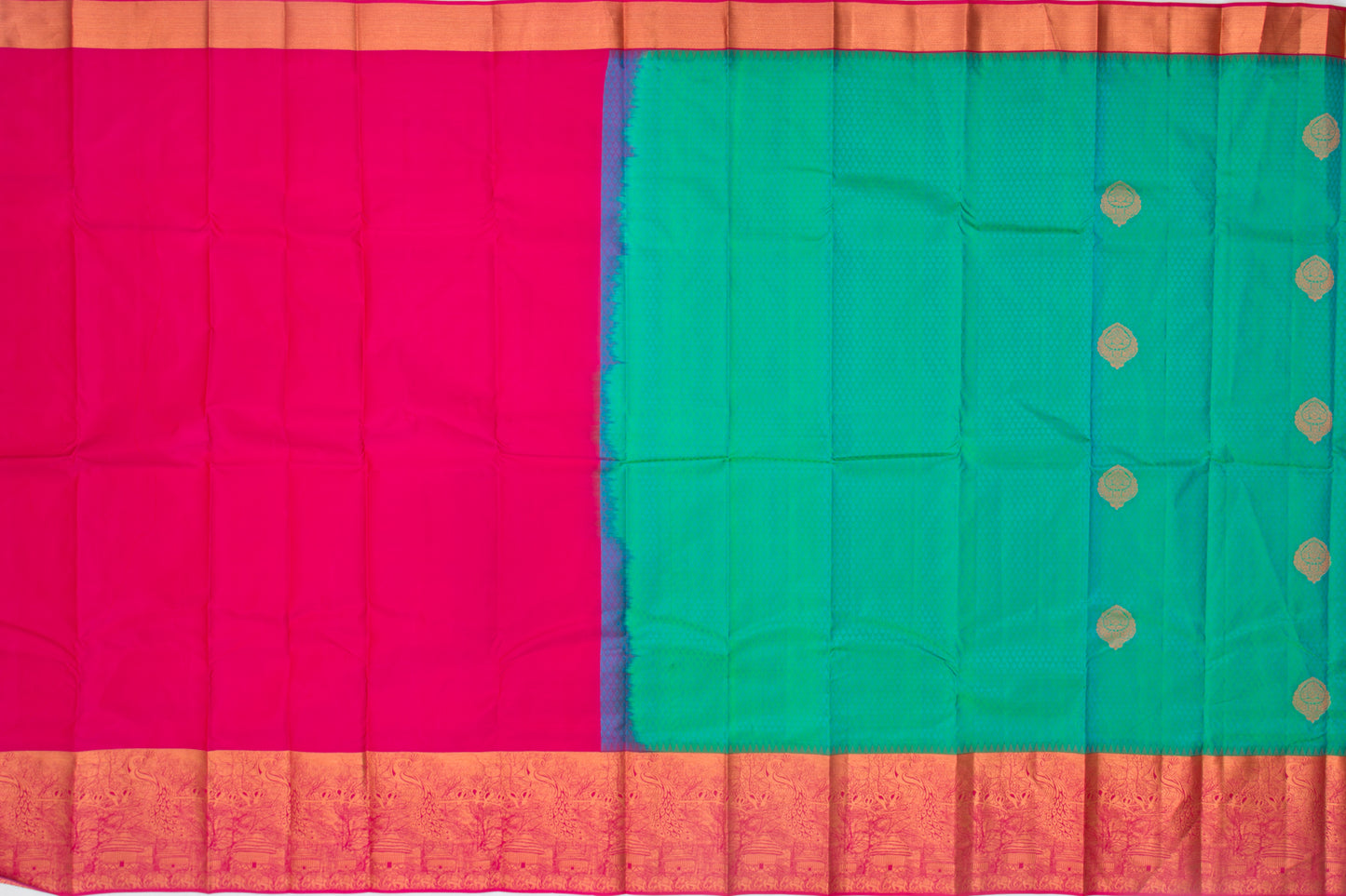 Soft Silk Jacquard Sea Green Saree