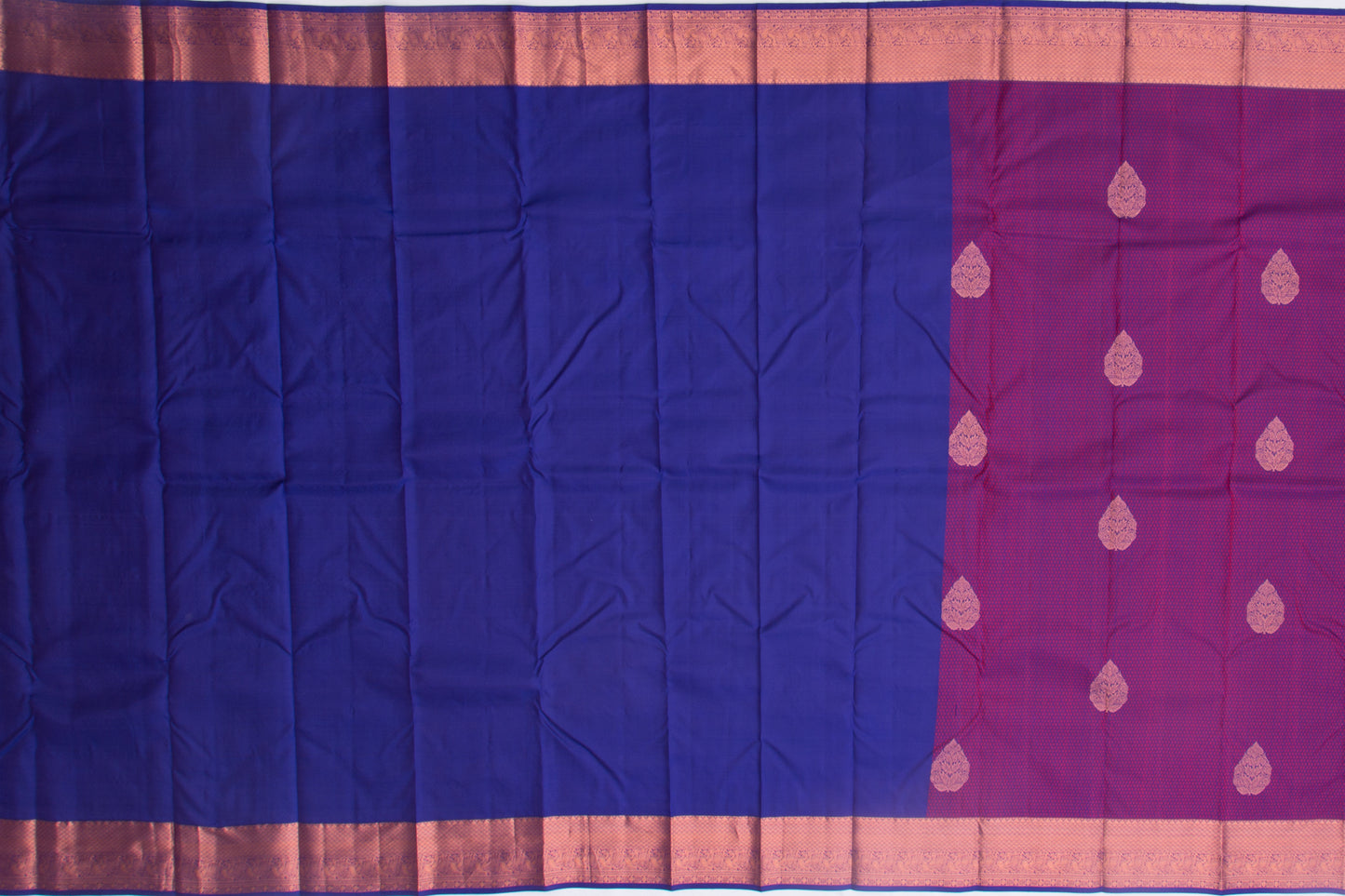 Soft Silk Jacquard And Butta Dark Blue Saree