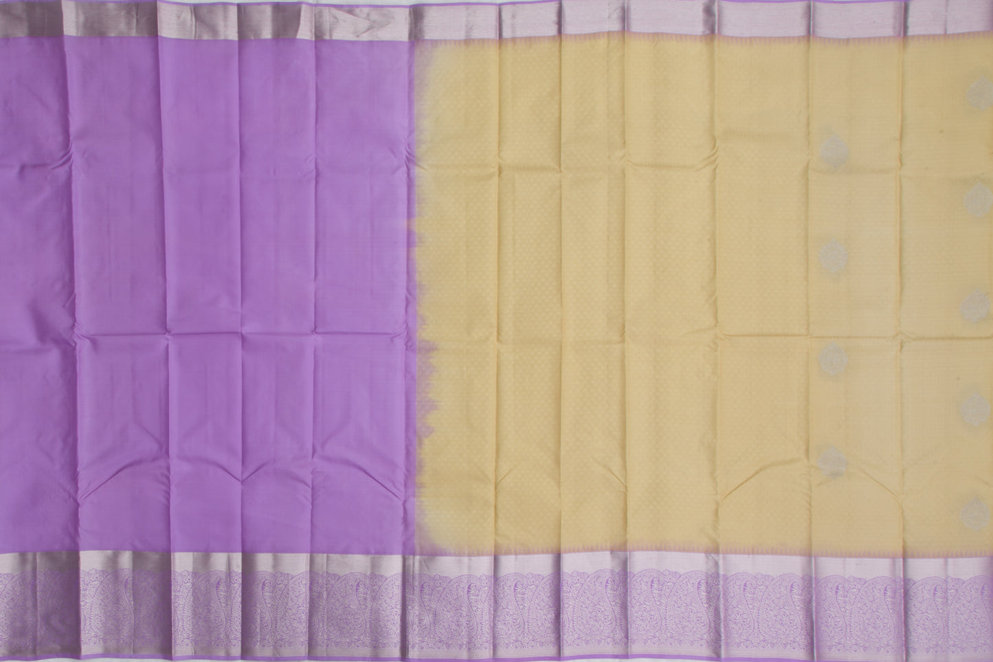 Taranga Kanchi Silk Jacquard And Butta Cream Saree