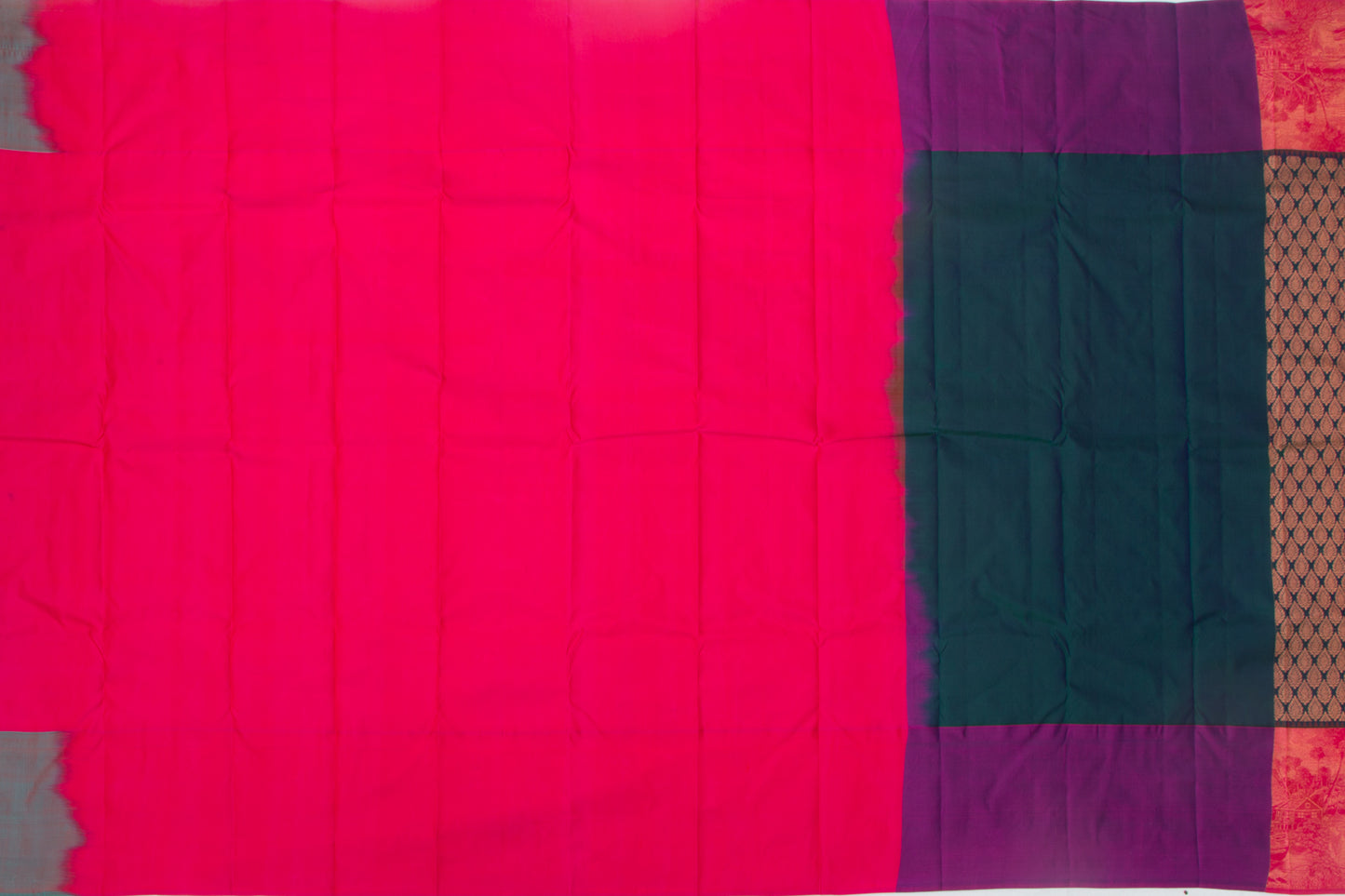 Taranga Kanchi Silk Brocade Dark Green Saree