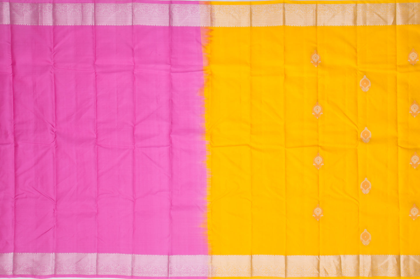 Soft Silk Jacquard And Butta Yellow Saree