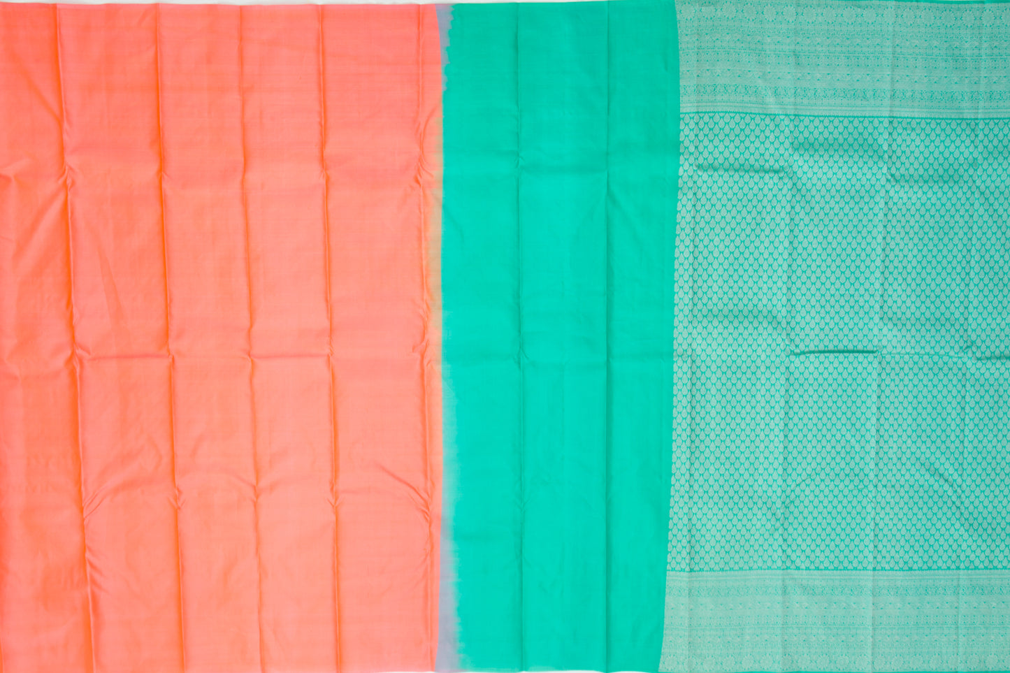 Soft Silk Brocade Sea Green Saree