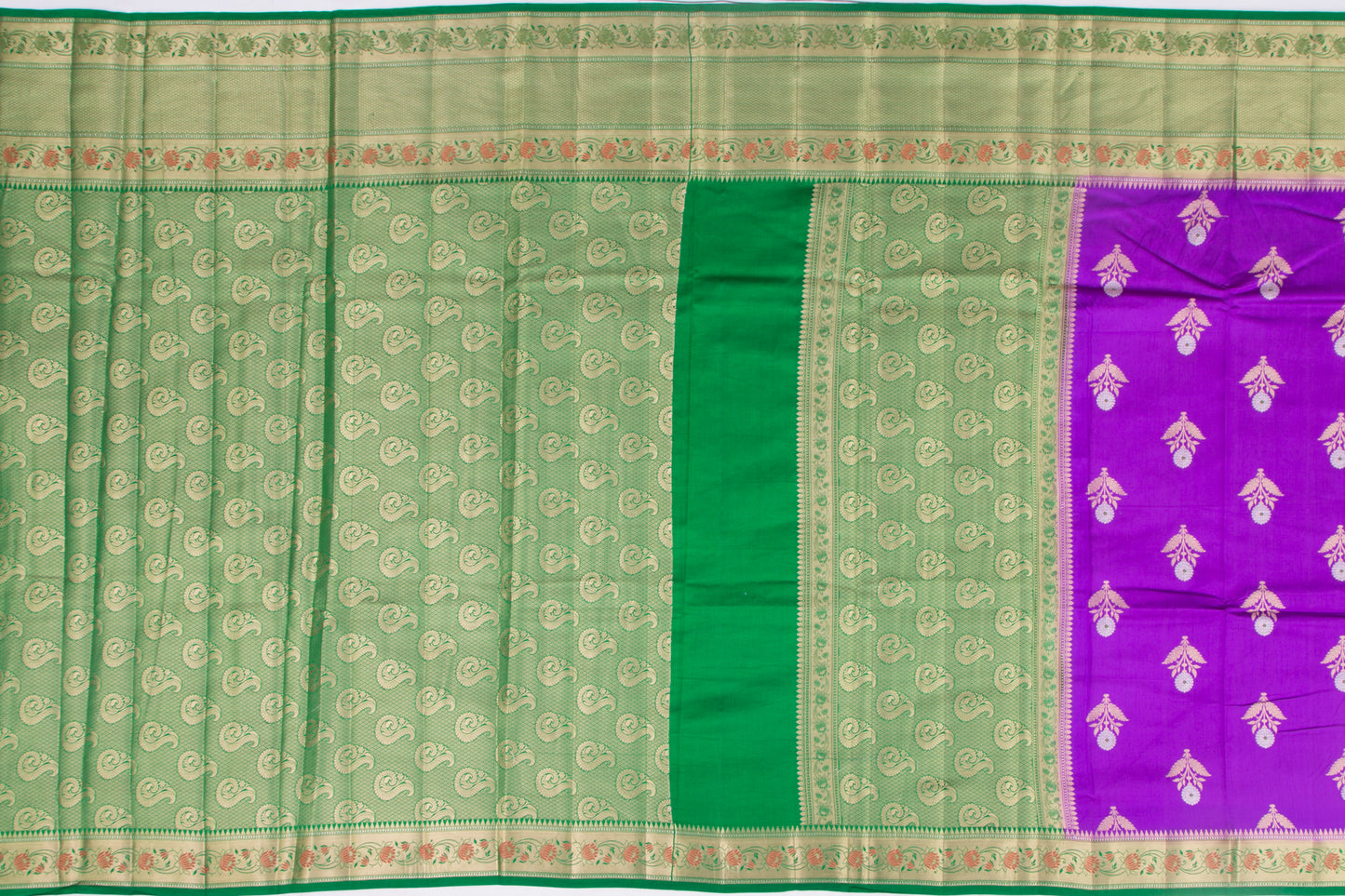 Chiniya Silk Butta Purple Saree