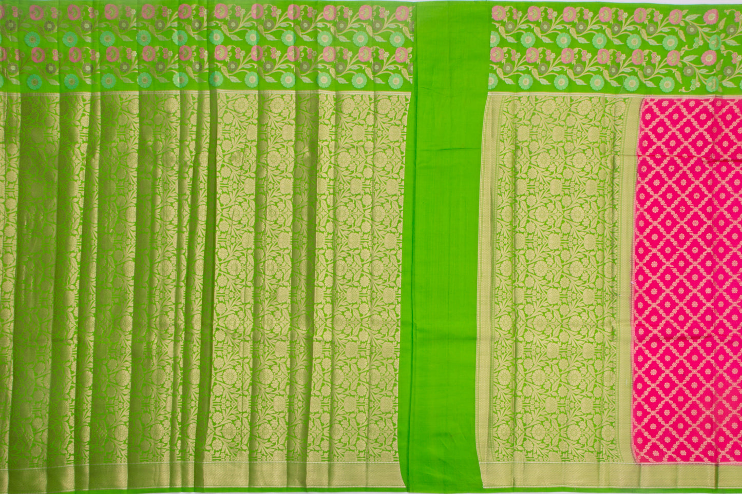 Chiniya Silk Brocade Pink Saree