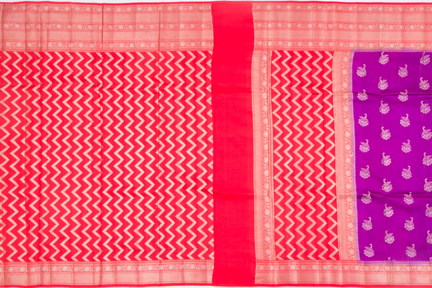 Chiniya Silk Butta Purple Saree