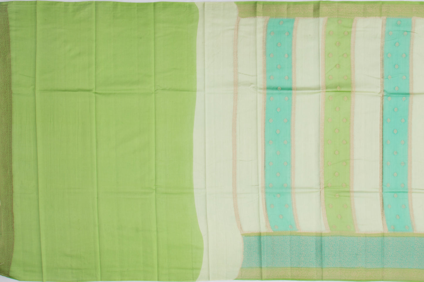 Chiniya Silk Brocade Green Saree