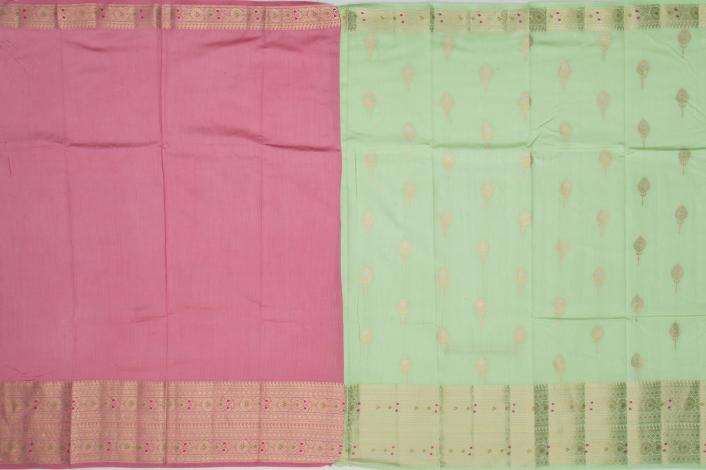 Chiniya Silk Butta Pastel Green Saree