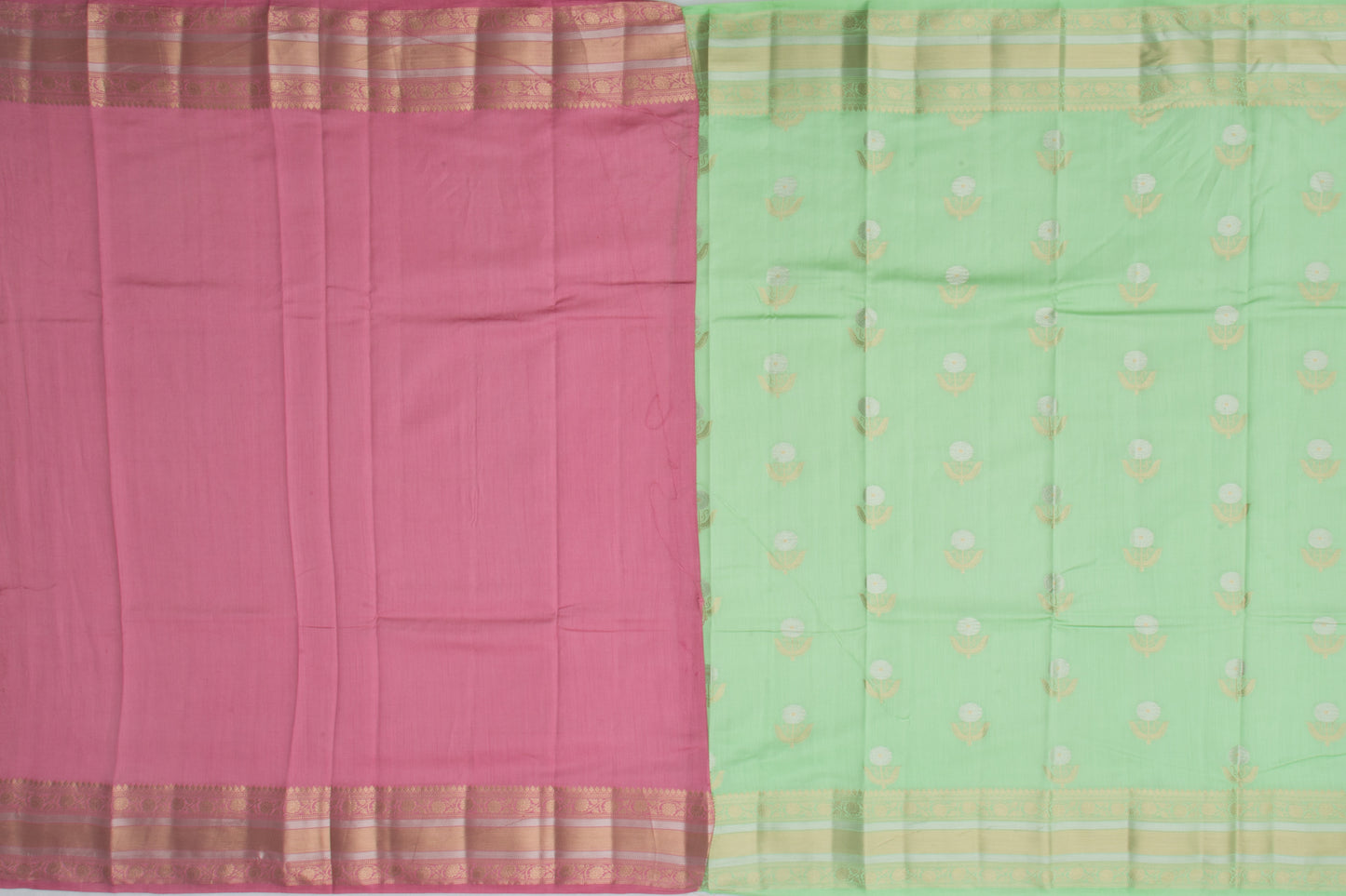 Chiniya Silk Butta Pastel Green Saree