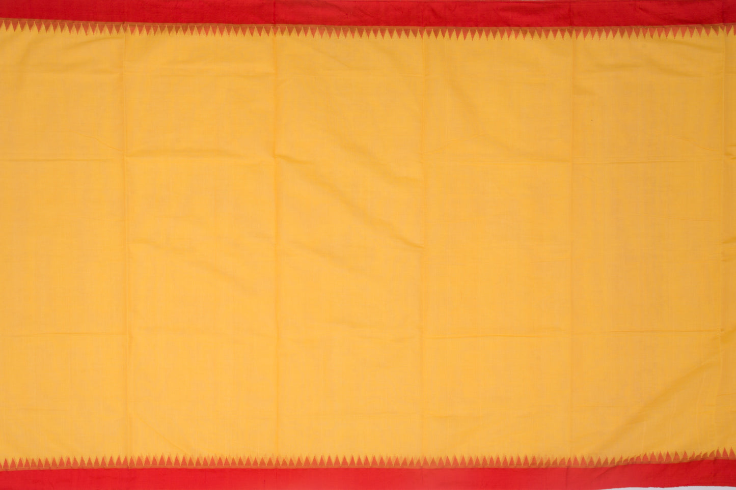 Ponduru Handspun Cotton Plain Yellow Saree