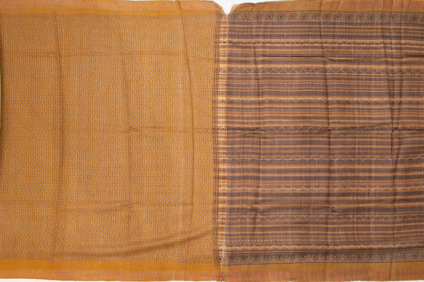 Tussar Printed Yellow Sare