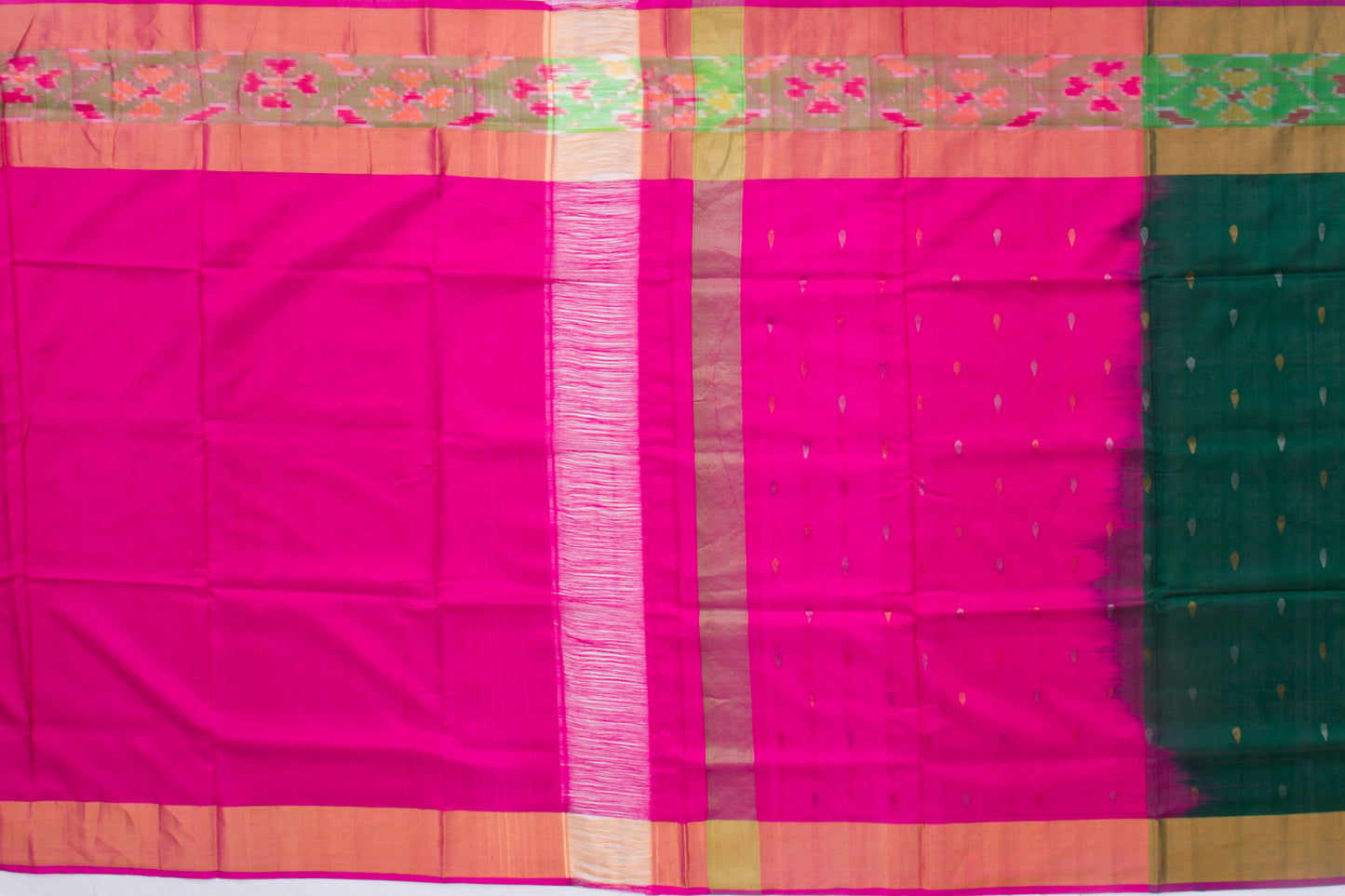 Coimbatore Soft Silk Butta Bottle Green Saree