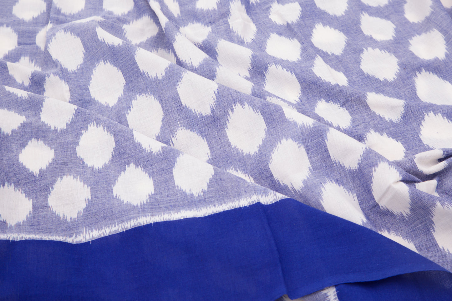 Pochampally Cotton Ikat Blue Saree