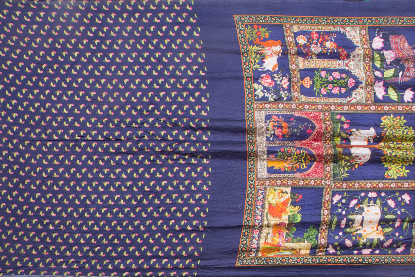 Tussar Bandhani Dual Shade Grey Saree