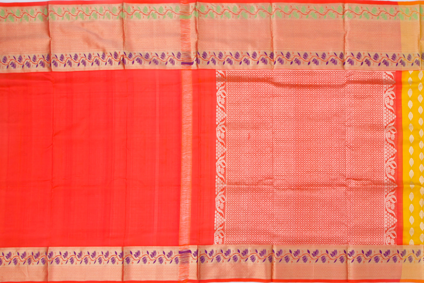 Venkatagiri Silk Brocade Yellow Saree