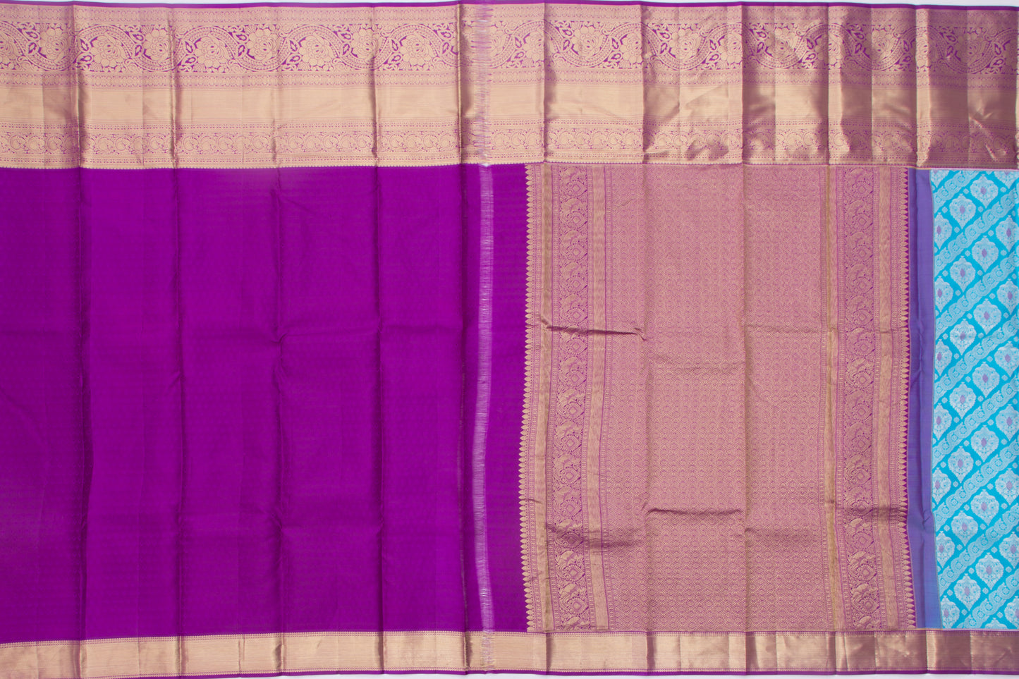 Taranga Kanchi Silk Brocade Sky Blue Saree