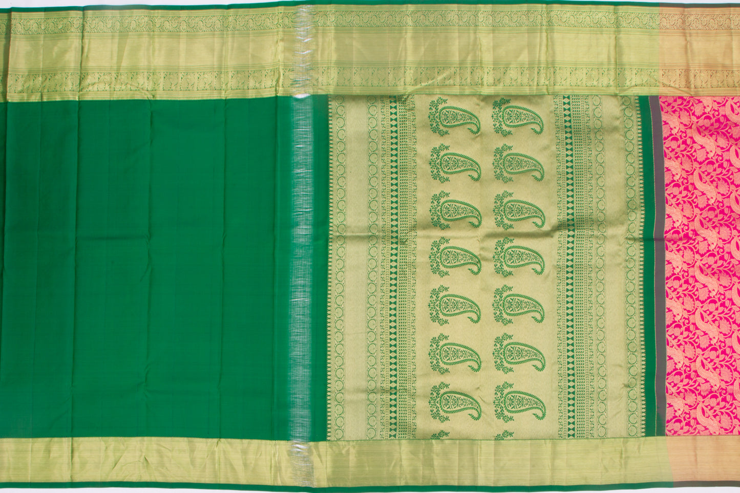 Taranga Kanchi Silk Jaal Magenta Pink Saree