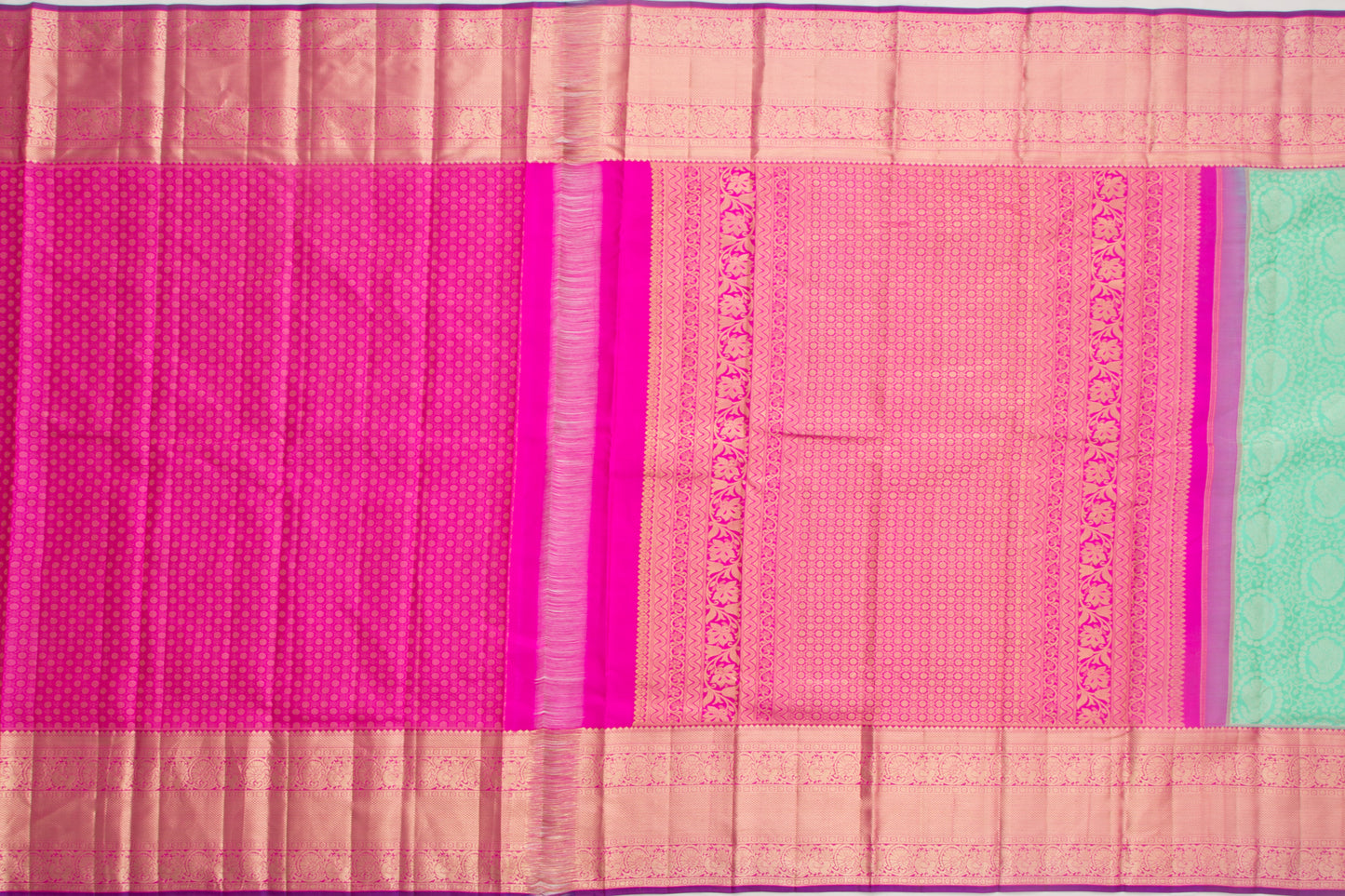 Taranga Kanchi Silk Brocade Sea Green Saree