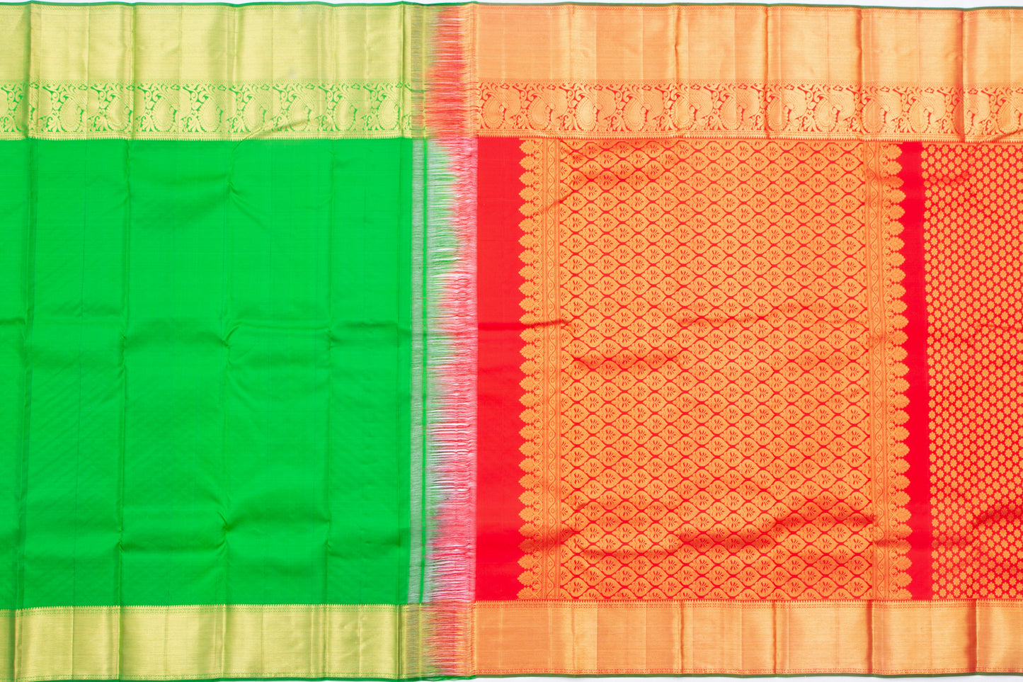Kanchipuram Silk Brocade Red Saree