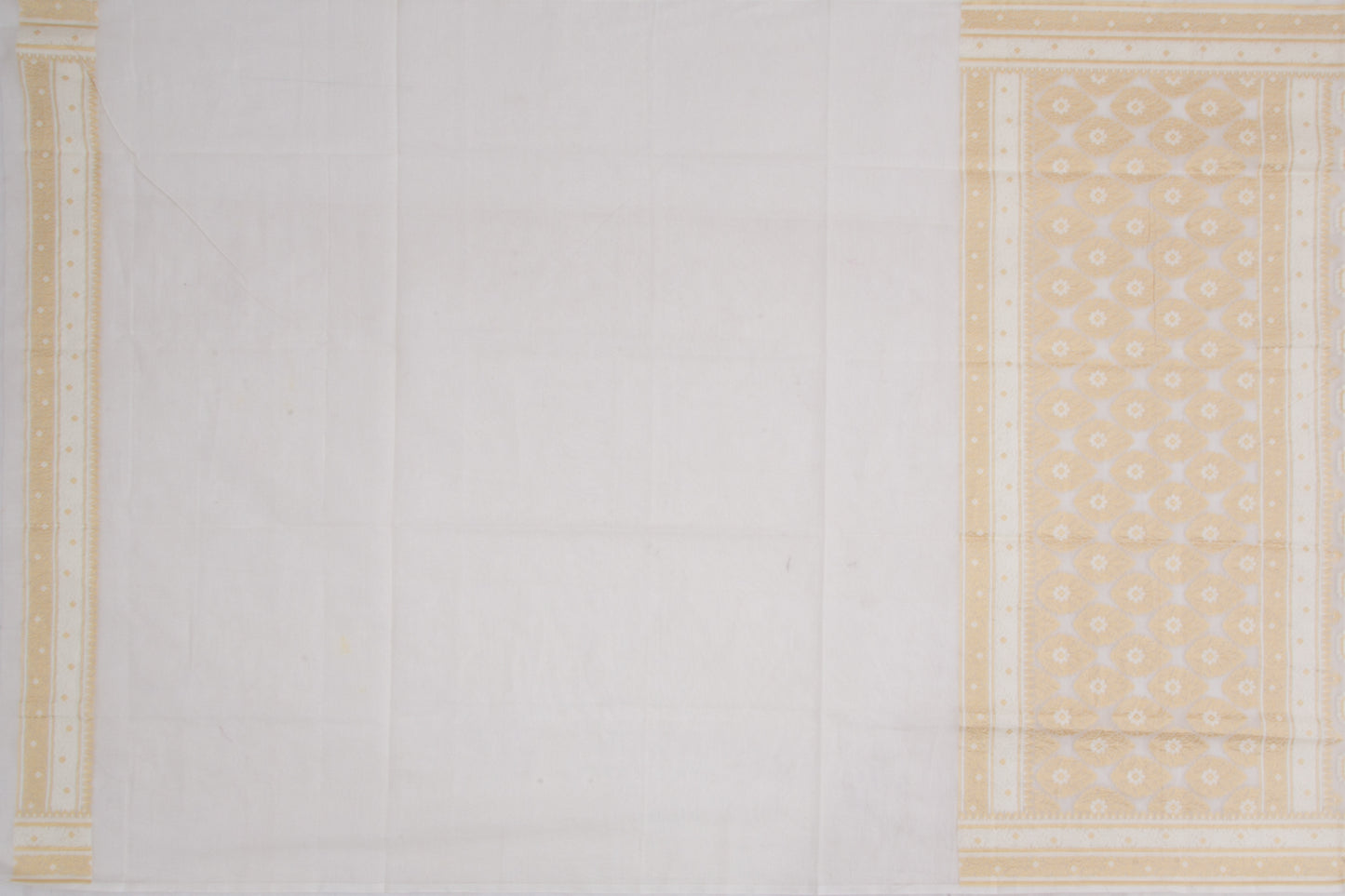 Organza Brocade White Saree