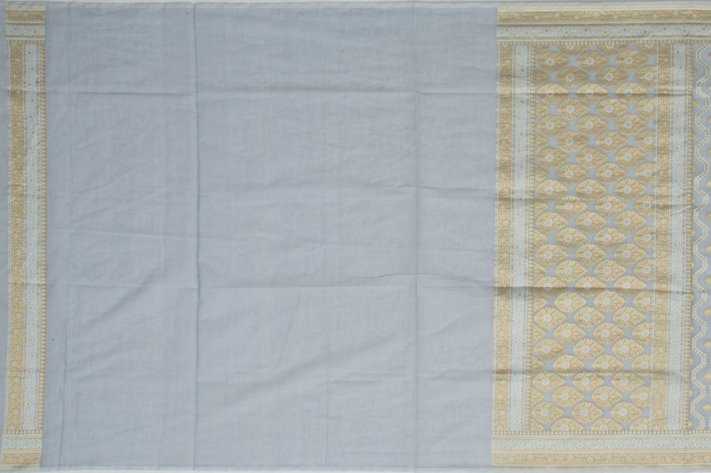 Organza Brocade Grey Saree