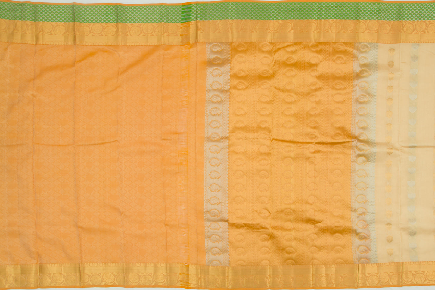 Soft Silk Jacquard And Butta Cream Saree