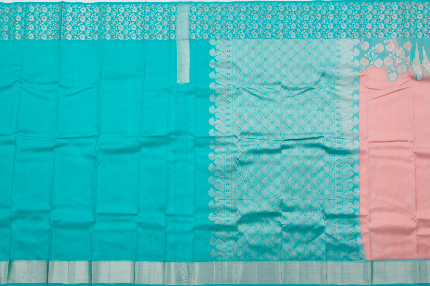 Soft Silk Jacquard Peach Saree