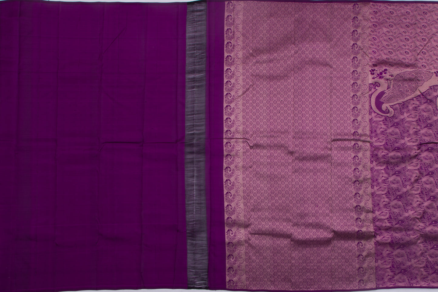 Soft Silk Jaal Purple Saree