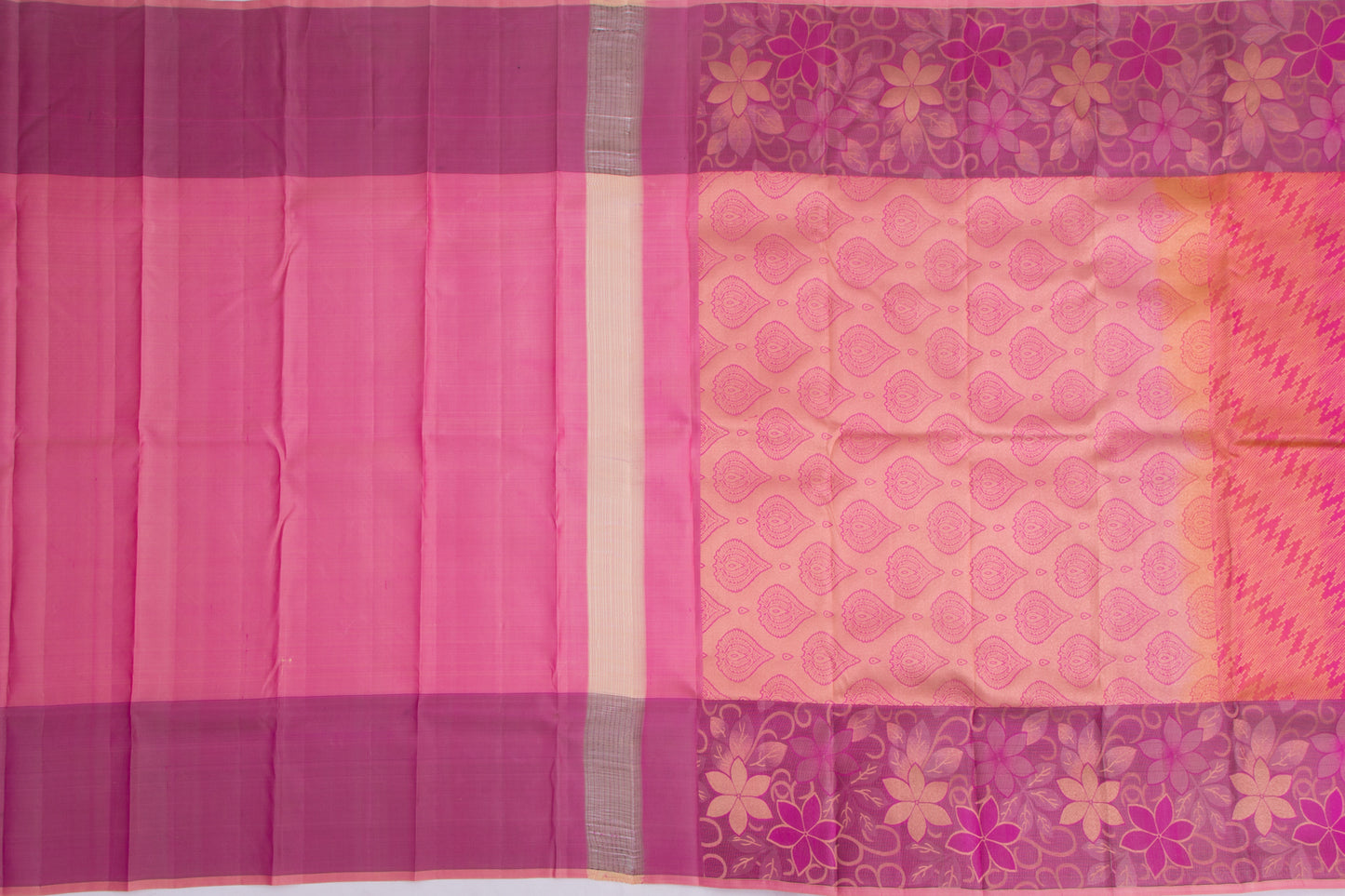 Soft Silk Tissue Brocade Pink Saree