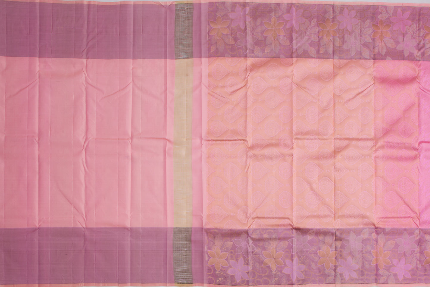 Soft Silk Brocade Pink Saree