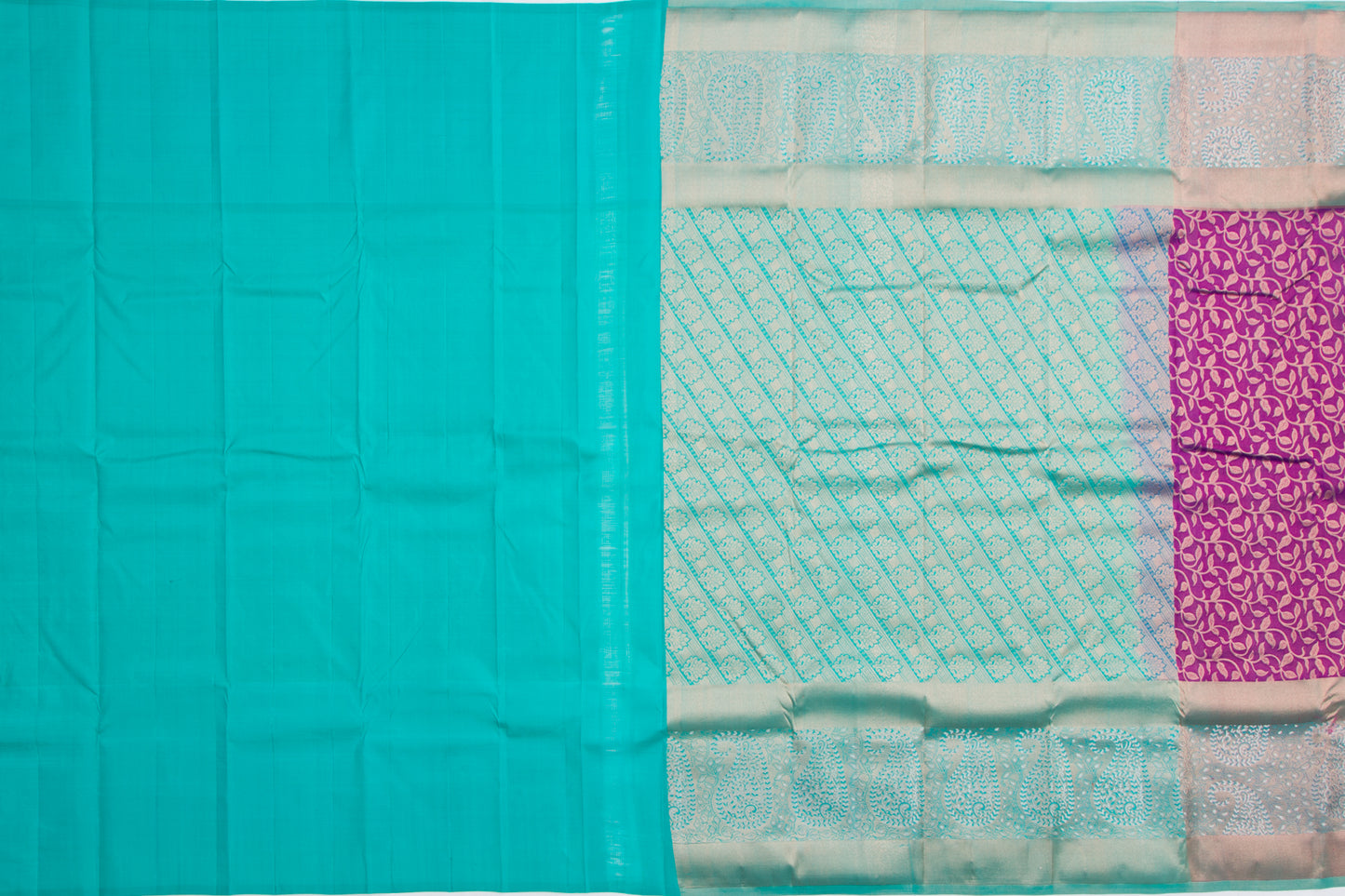 Kanchipuram Silk Jacquard Purple Saree