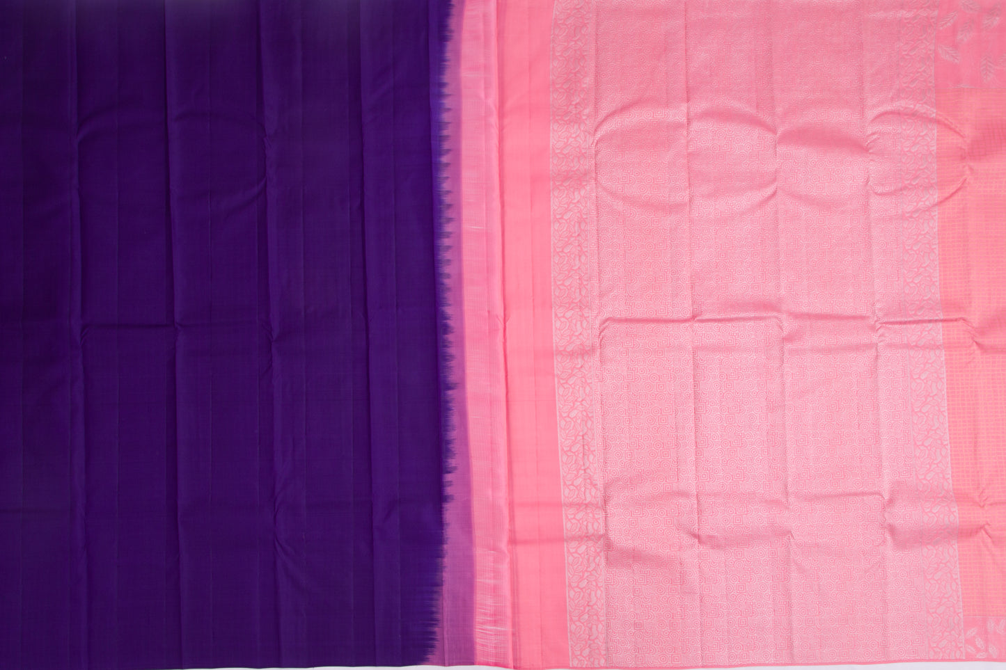 Kanchipuram Silk Checks Pink Saree