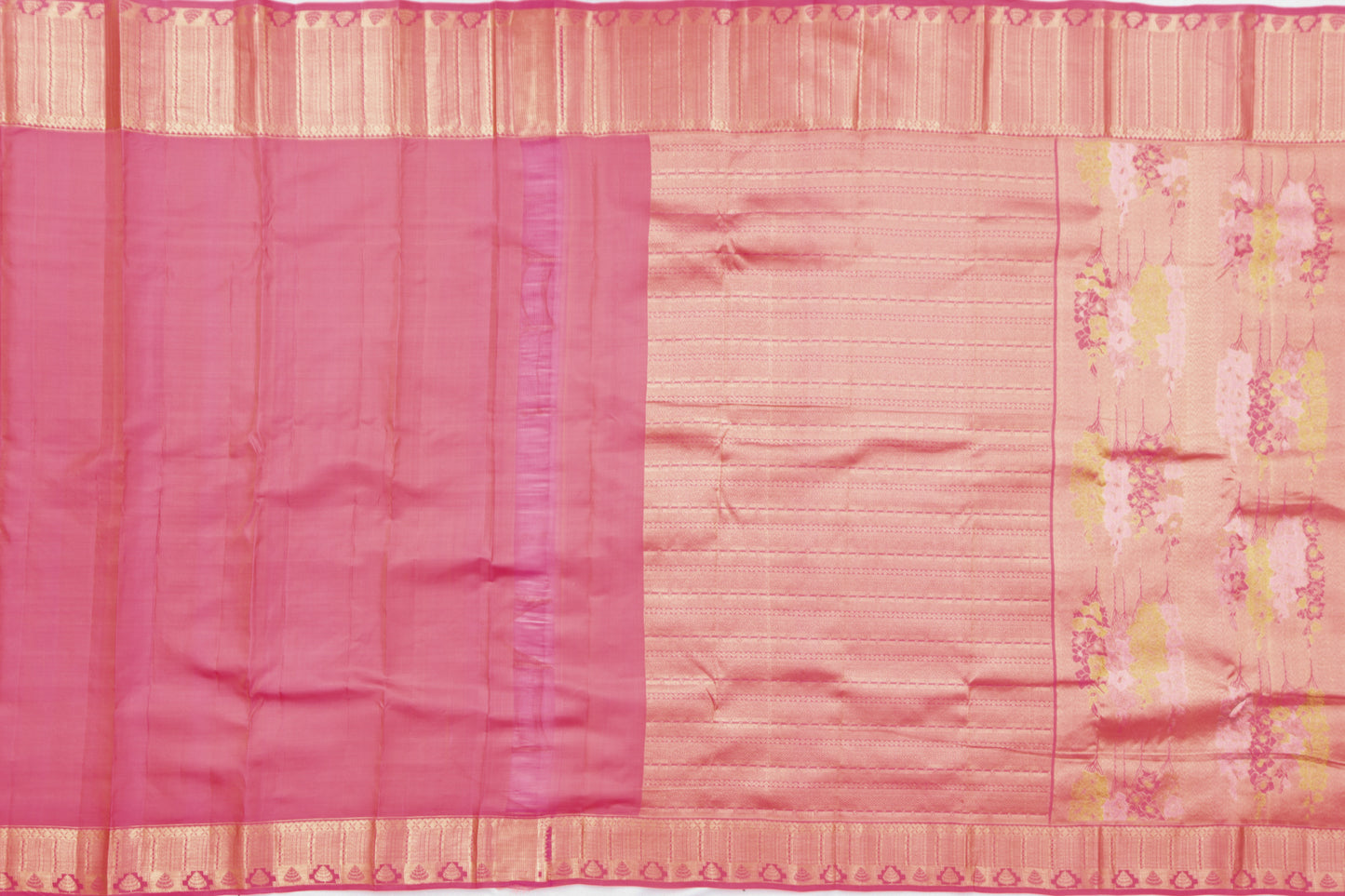 Taranga Kanchi Silk Tissue Brocade Pink Saree
