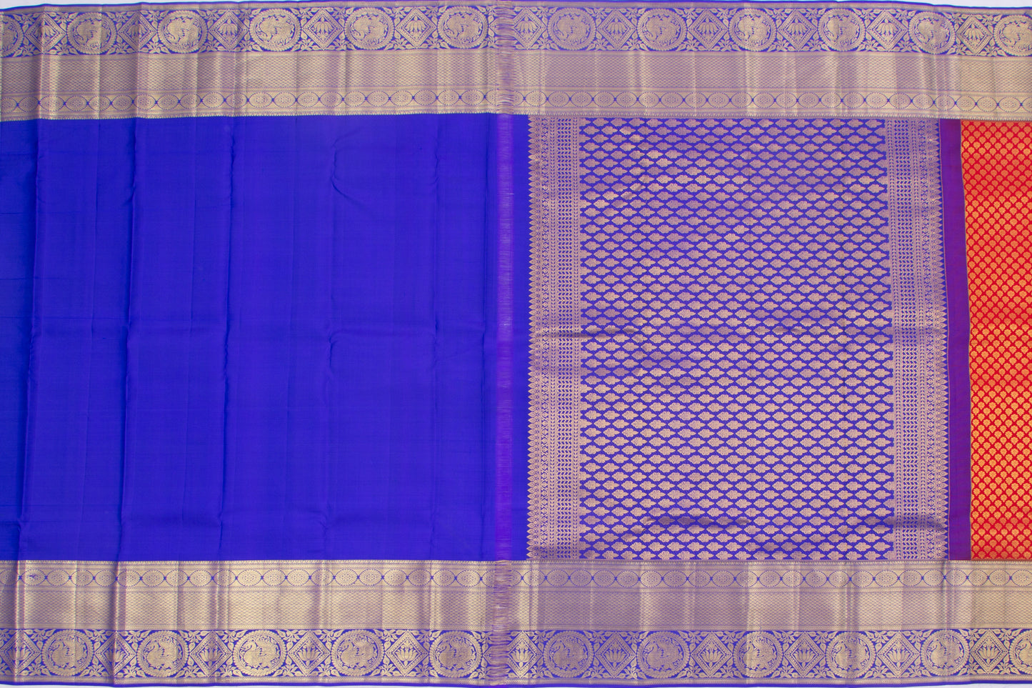 Taranga Kanchi Silk Brocade Red Saree