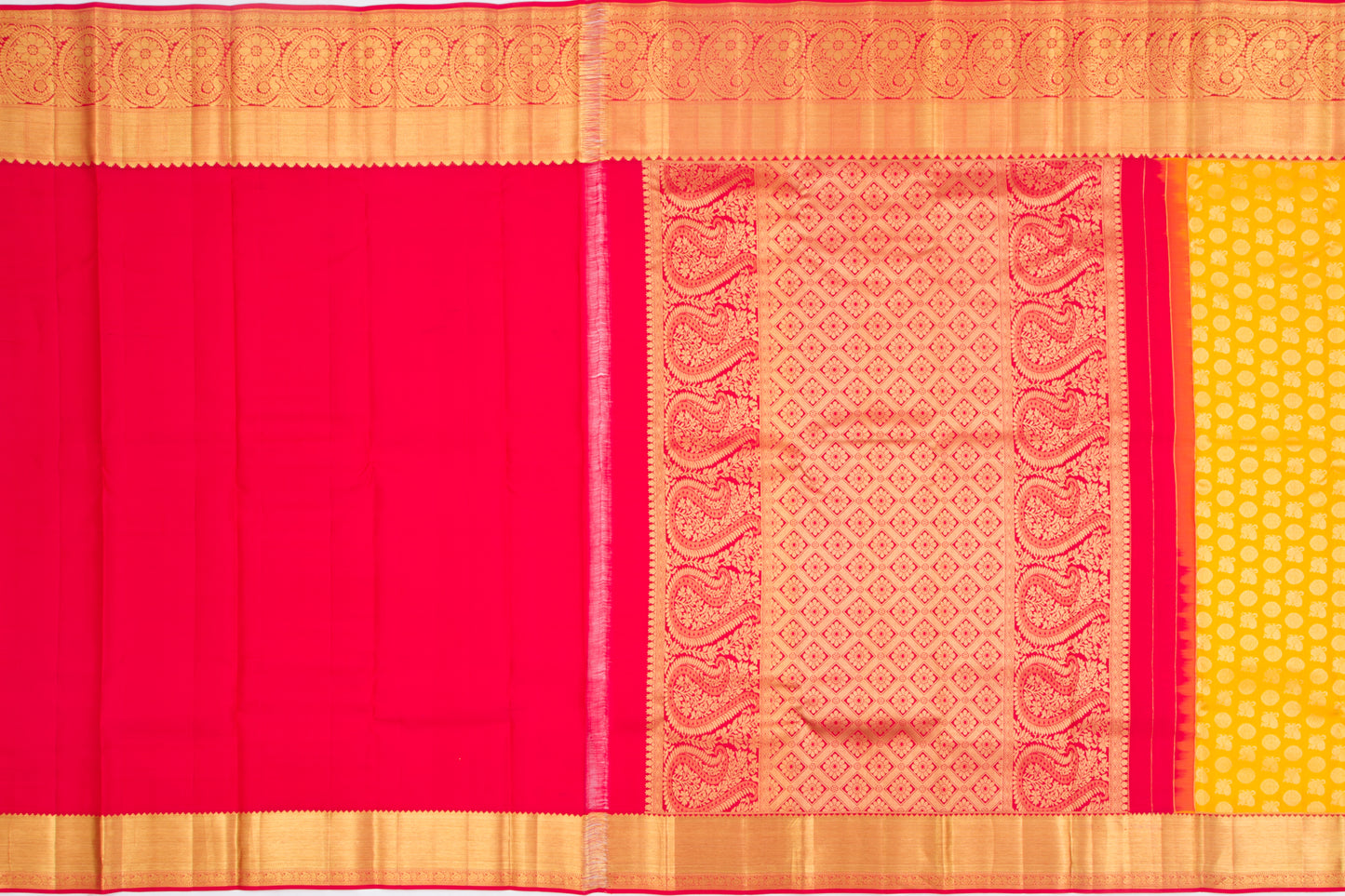 Taranga Kanchi Silk Butta Yellow Saree