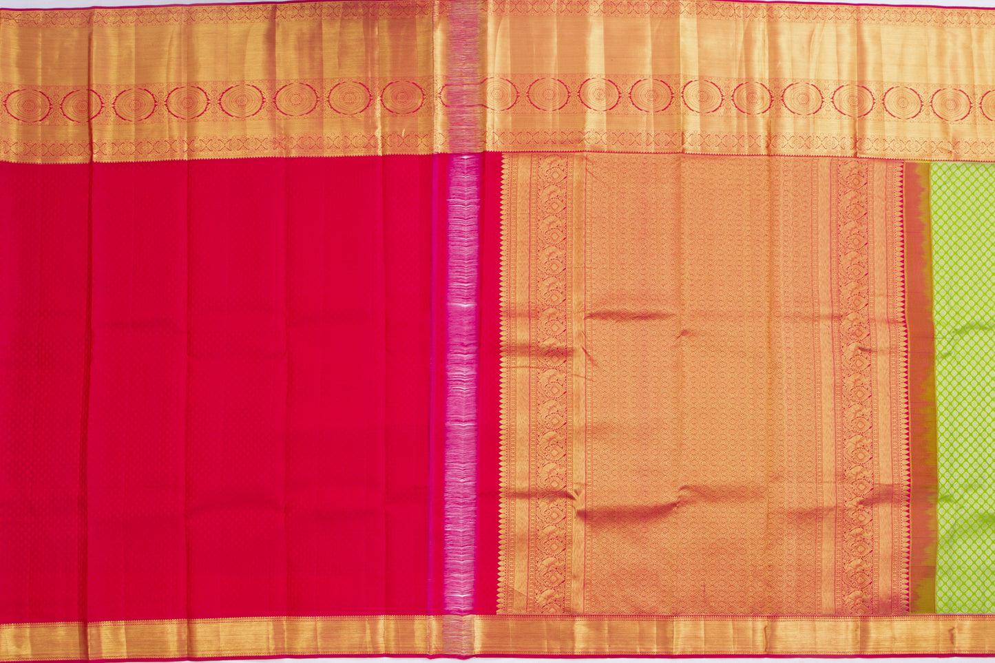 Taranga Kanchi Silk Brocade Green Saree